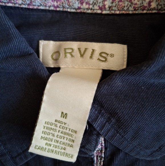 Orvis Dark Blue Corduroy Shirt - Picture 3 of 4